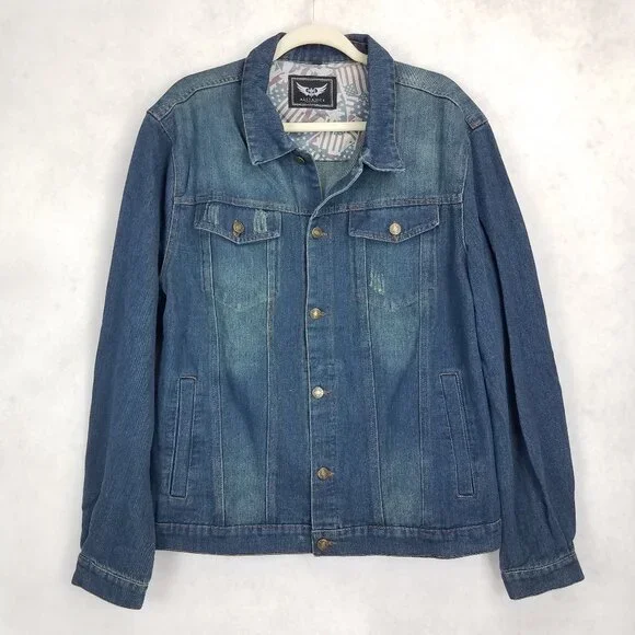 NEW Alliance Men's XL Cotton Denim Jacket in Cowboy Blue NWT - Picture 1 of 10